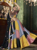 Multicolor Maslin Cotton Readymade Navratri Lehenga Choli